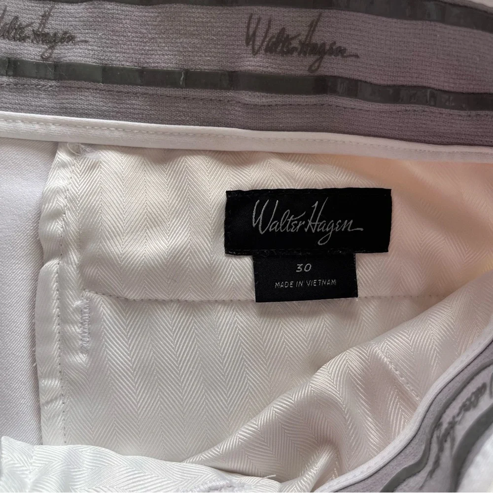 Walter Hagen Mens White Golf Shorts Size 30 Flex Stretch Dri Fit Classic‎